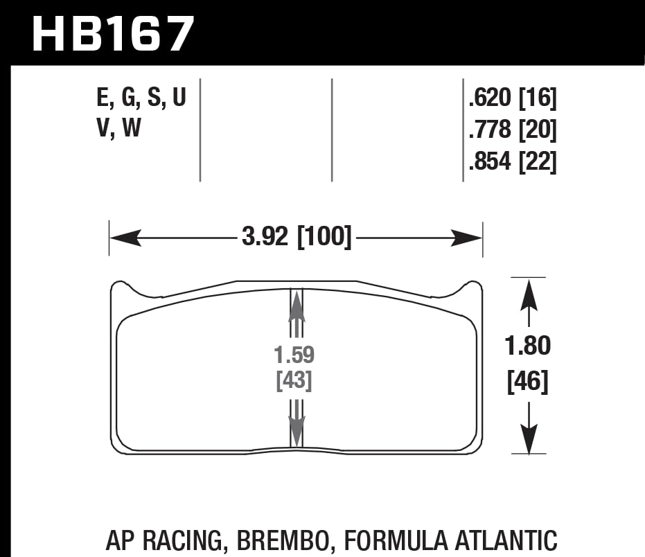 Hawk Performance DTC-30 Motorsport HB167W.778 Brake Pads
