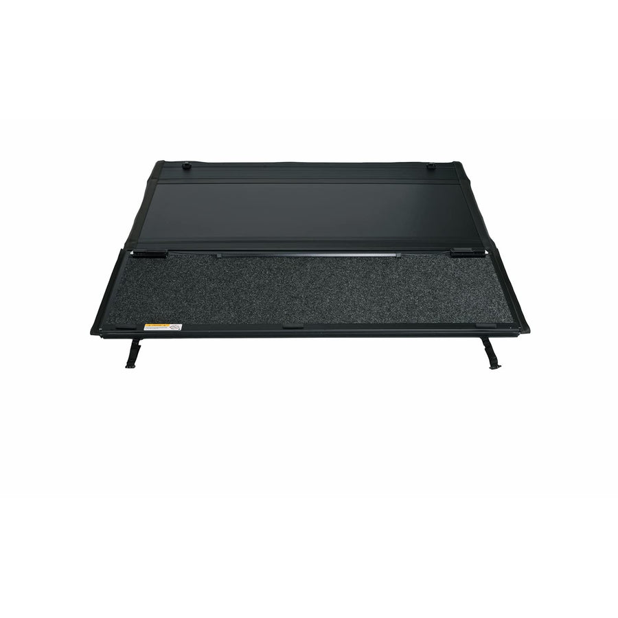 TrailFX Tonneau Cover Fits 2015-2022 Premium Flush Tri-Fold Hard Lockable Black Aluminum Carpeted Under Panels Fits 2015-2022 Chevy Colorado TrailFX TFX1701