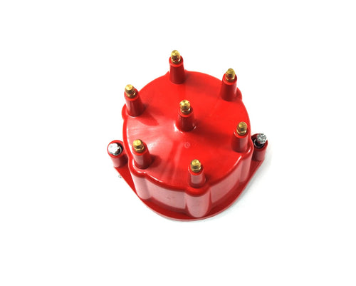 REPLACEMENT CAP PERTRONIX FOR 6-CYLINDER FLAME-THROWER BILLET DISTRIBUTORS. RED MALE STYLE CAP.