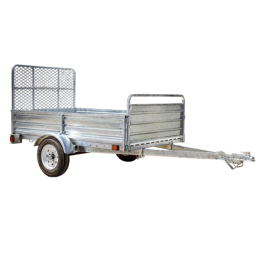 4.5 x 7.5 Galv DK2 Trailer (Drive-Up Gate Included), Load Capacity 1639 lb, Deck Length 7.5 ft, Deck Width 4.5 ft, Model# MMT5X7G-DUG