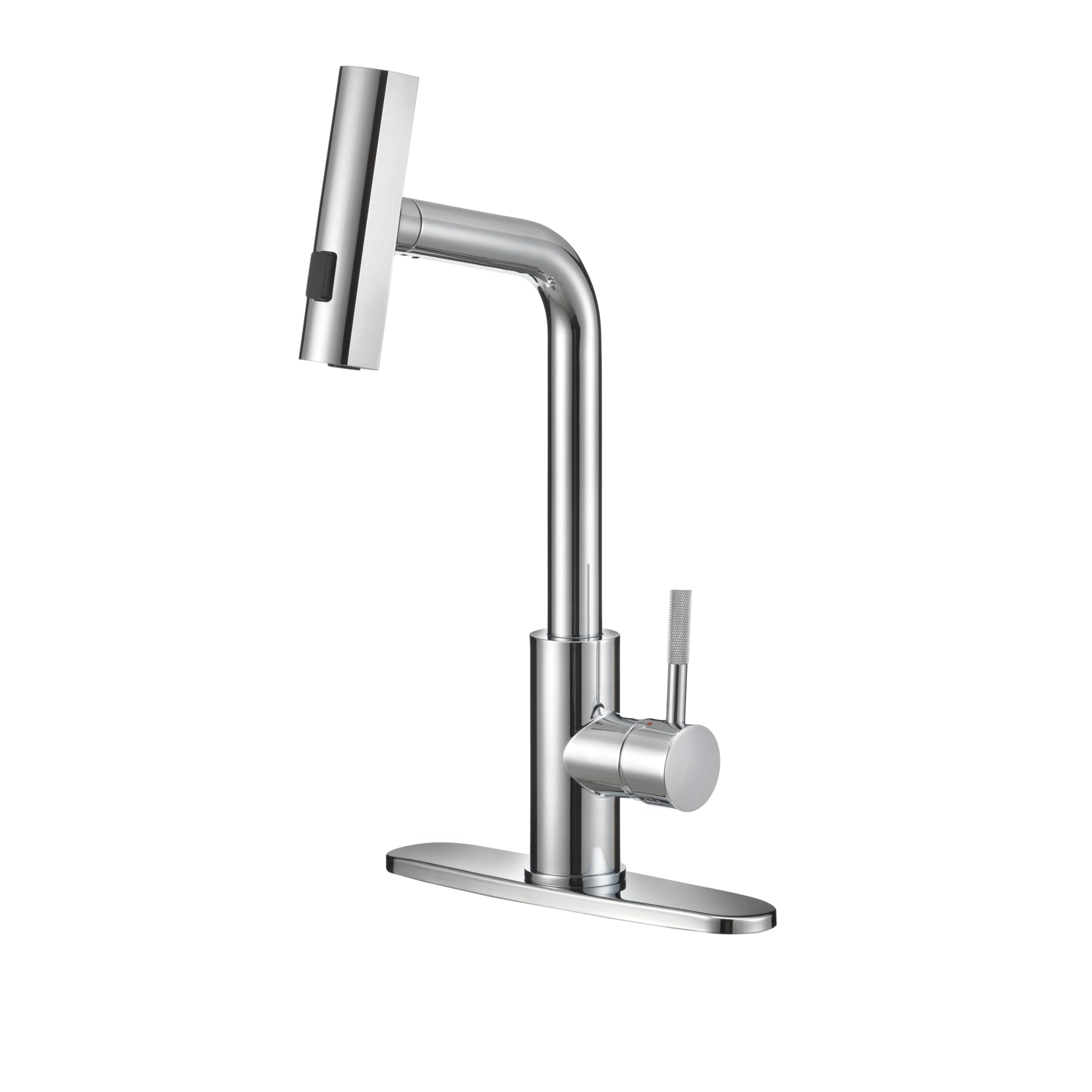 Dura Faucet Rainfall (DF-MK511X-CP) RV Kitchen Faucet – Chrome, Dual-Mode Rotating Spray Head (Wide Waterfall & Stream), Single Lever Handle, Lead-Free, Easy Install Compact Sink Faucet