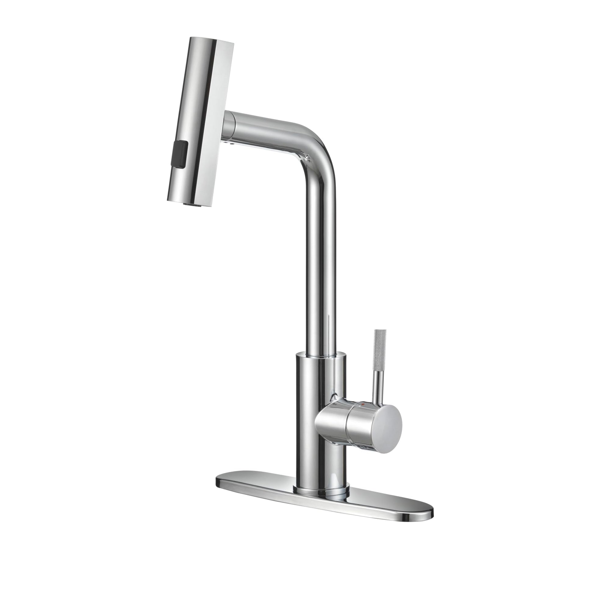 Dura Faucet Rainfall (DF-MK511X-CP) RV Kitchen Faucet – Chrome, Dual-Mode Rotating Spray Head (Wide Waterfall & Stream), Single Lever Handle, Lead-Free, Easy Install Compact Sink Faucet