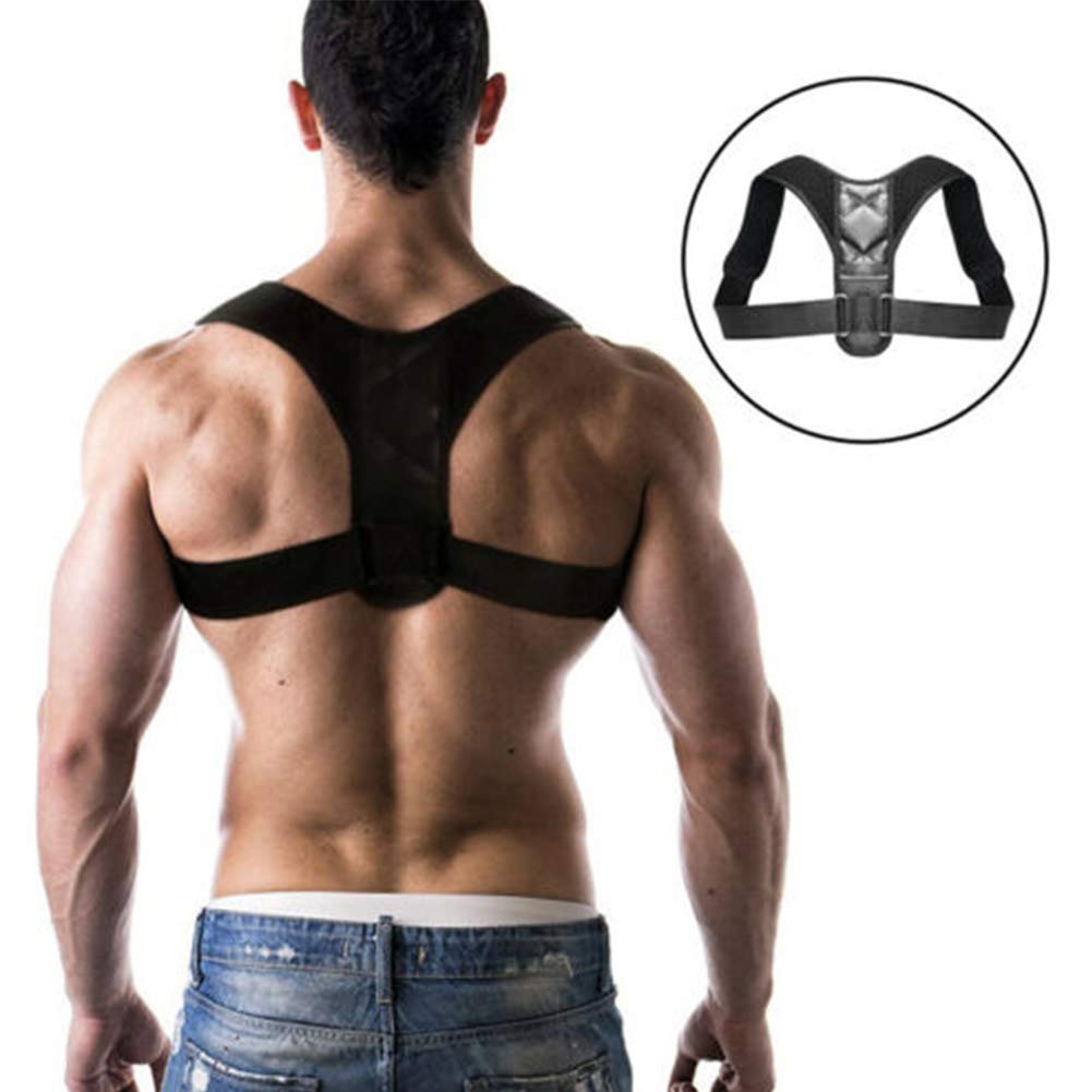 Lumbar and Spine Support Posture Corrector, Back Belt, Double Comfortable Adjustable Belt, Can Reduce Neck and Back Pain for Men, Women and Students.