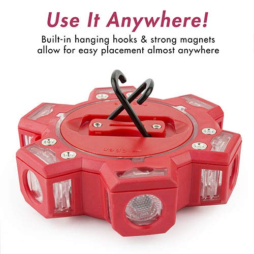 Wagan FRED PRO EL4340 Flashing Roadside Emergency Disc LED Flare 6 Flash Modes for Roadside Security, Warning Flashing with Magnet and Hook for Vehicles and Boats