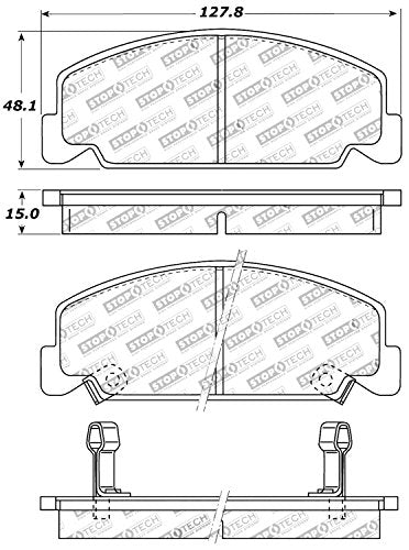 Black StopTech 309.02730 Sport Brake Pads with Shims and Hardware