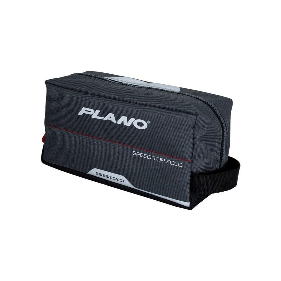 Plano 3500 Weekend Series Fold-Down Speedbag, Gray Fabric, Includes 2 3500 Stowaway Storage Boxes, Small Soft Fishing Tackle Bag with MOLLE Attachments