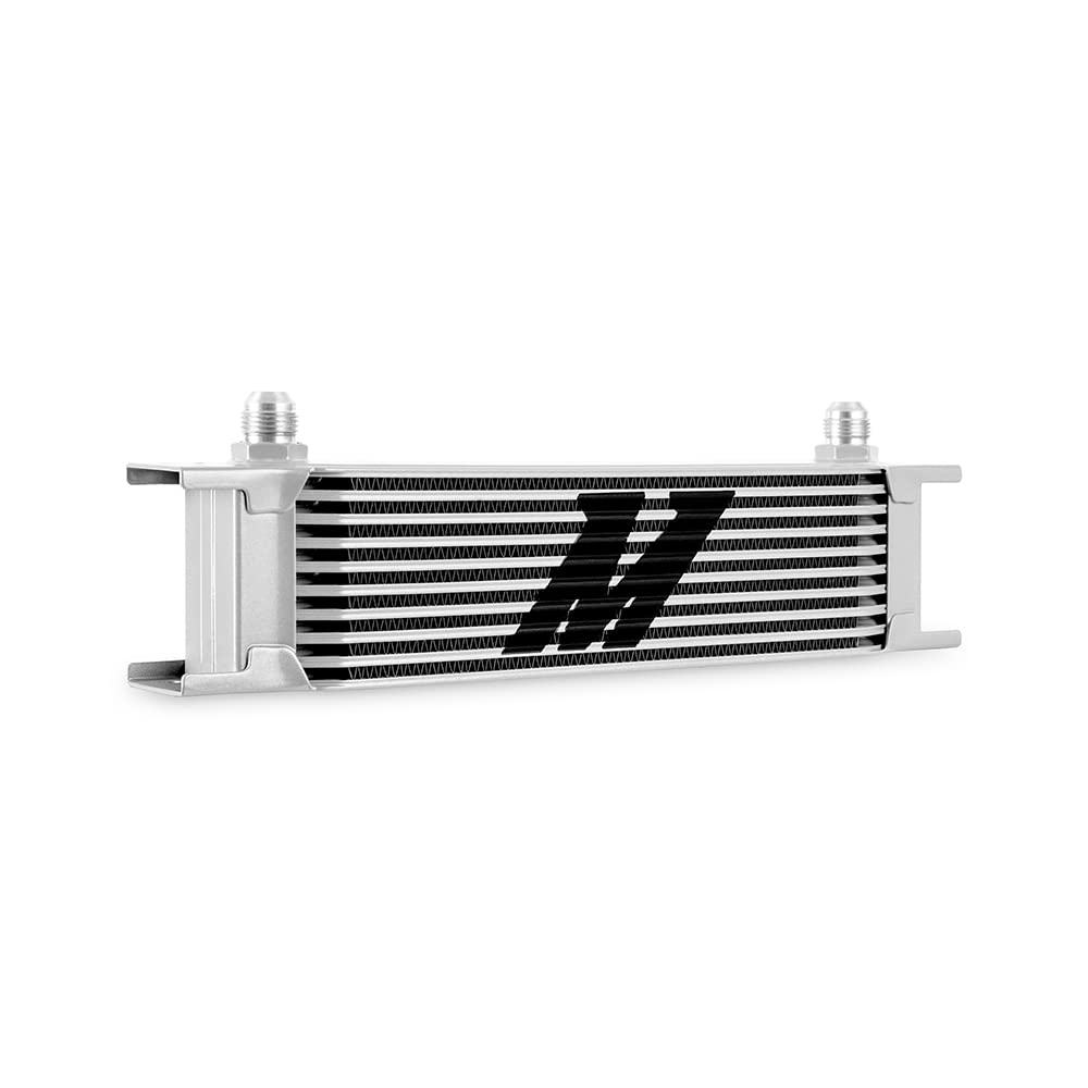 Mishimoto 8AN Universal 10-Row Oil Cooler, MMOC-10-8SL, Silver