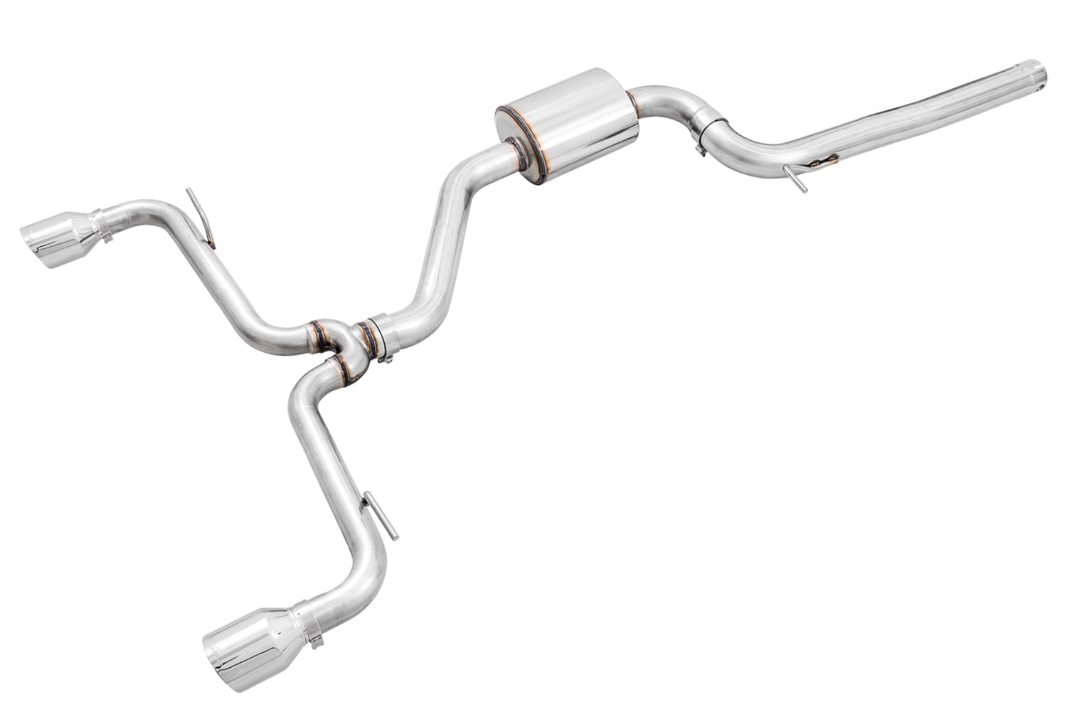 Volkswagen GTI MK7.5 AWE Tuning 2.0T Track Edition Exhaust w/Chrome Silver Tips 102mm - 3020-32042