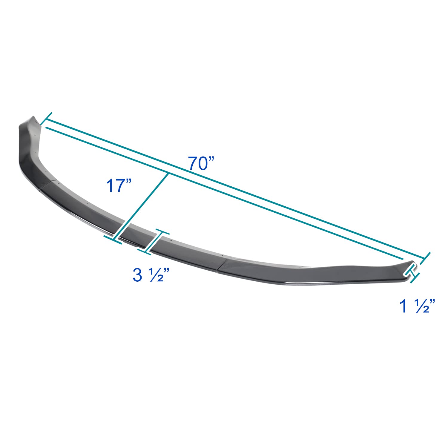 Glossy Black Spec-D Tuning Front Bumper Lip Spoiler Kit 3PC Compatible with 2003-2005 Nissan Fairlady Z33 350Z
