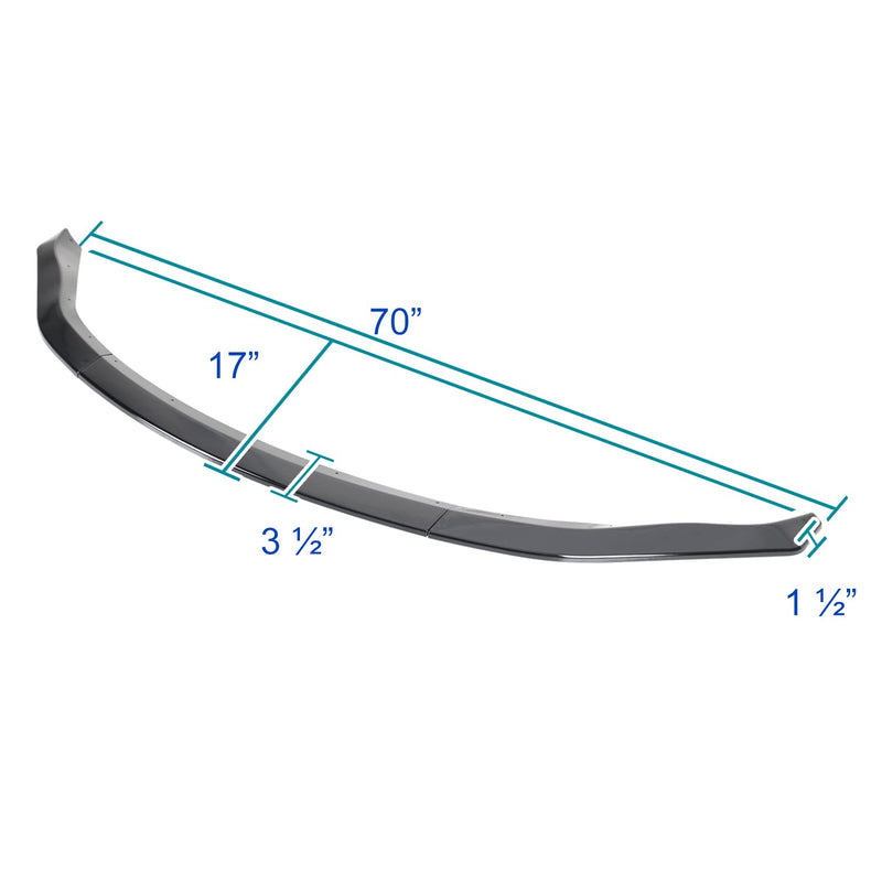 Glossy Black Spec-D Tuning Front Bumper Lip Spoiler Kit 3PC Compatible with 2003-2005 Nissan Fairlady Z33 350Z
