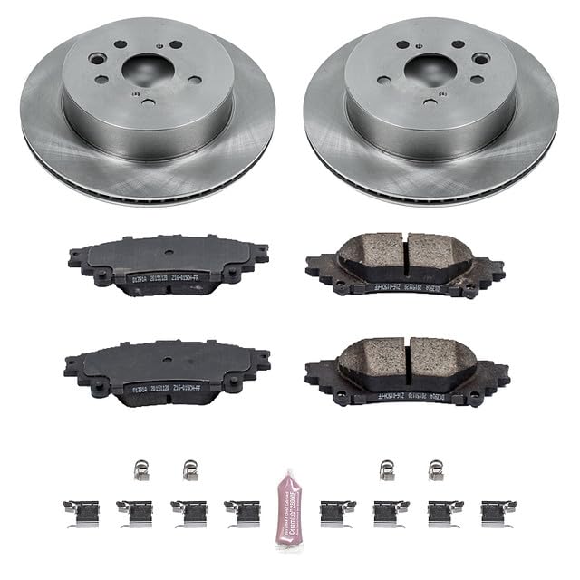 Power Stop KOE6928 Rear Replacement Brake Kit-OE Brake Rotors & Ceramic Brake Pads For Lexus IS250 2014-2015, Lexus IS350 2014-2015 [Model Specific]