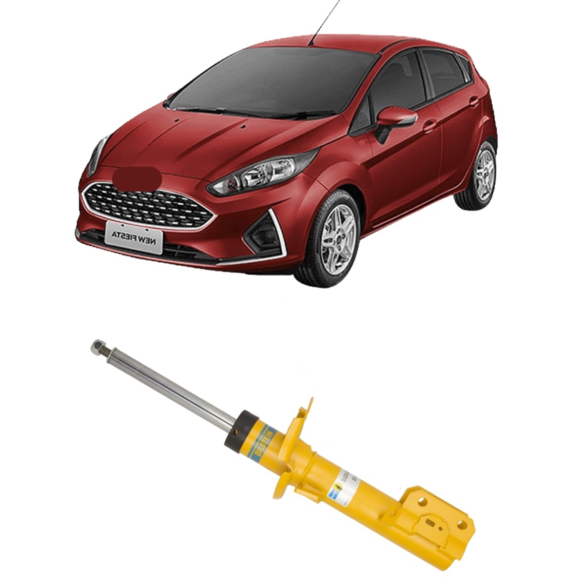 B6 Performance Bilstein 11-16 Ford Fiesta L4 1.6L Front Right Twintube Shock (22-245205)