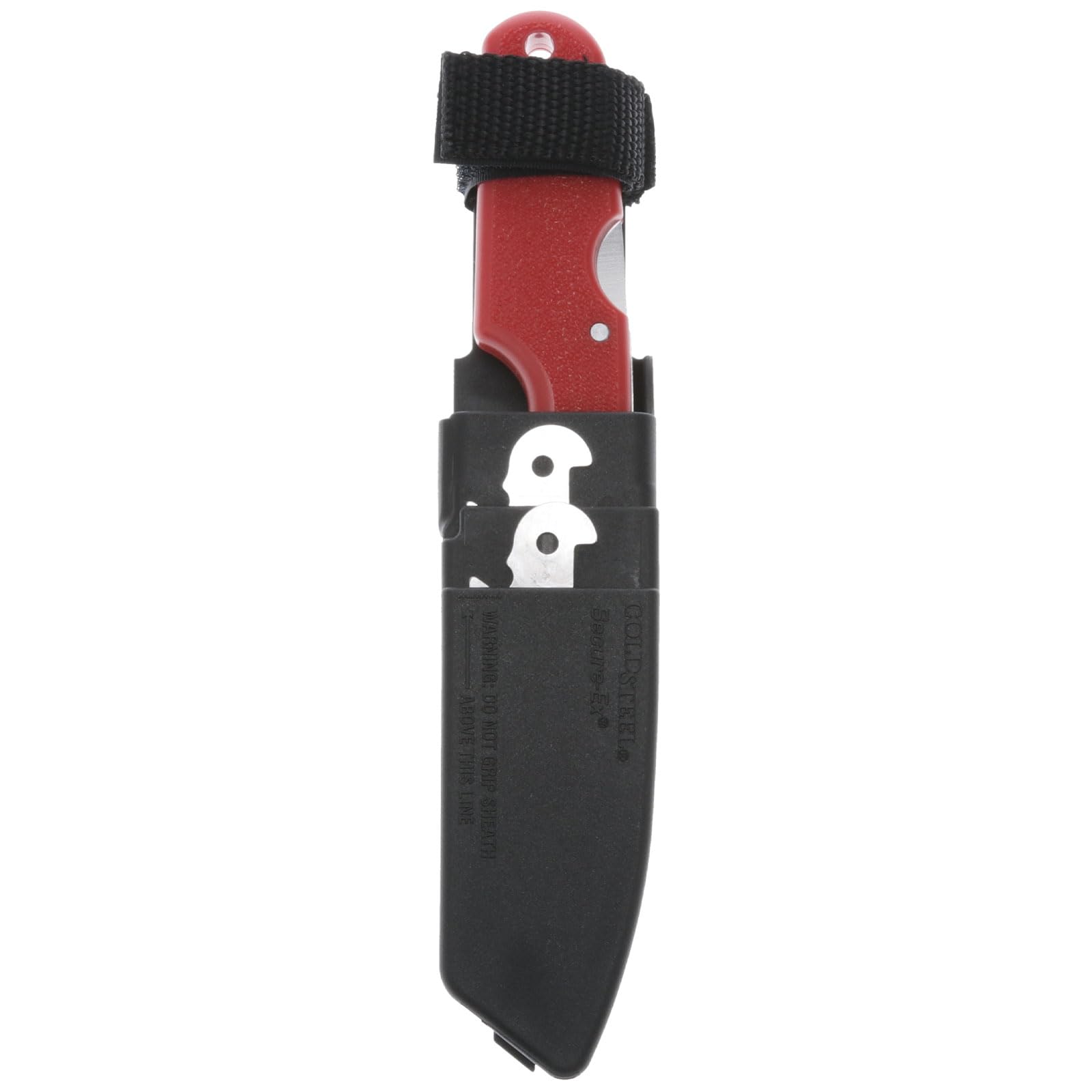 COLD STEEL Click N Cut - Fixed Blade Knife Slock Master | Durable 420J2 Steel Compact Hunting & Hiking Multiple Replaceable Blades | Sheath & 3 Blades Included - Boxed Package