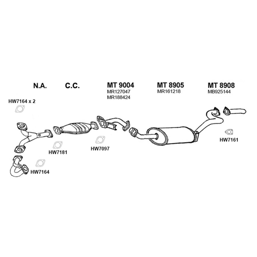Exhaust Tail Pipe New for Montero