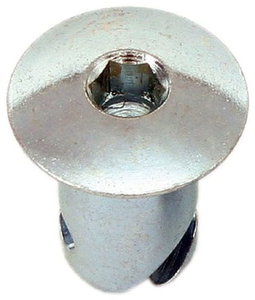 OVAL QUICK FASTENER, HEX DRIVE, 7/16 IN X .550, STEEL, SILVER