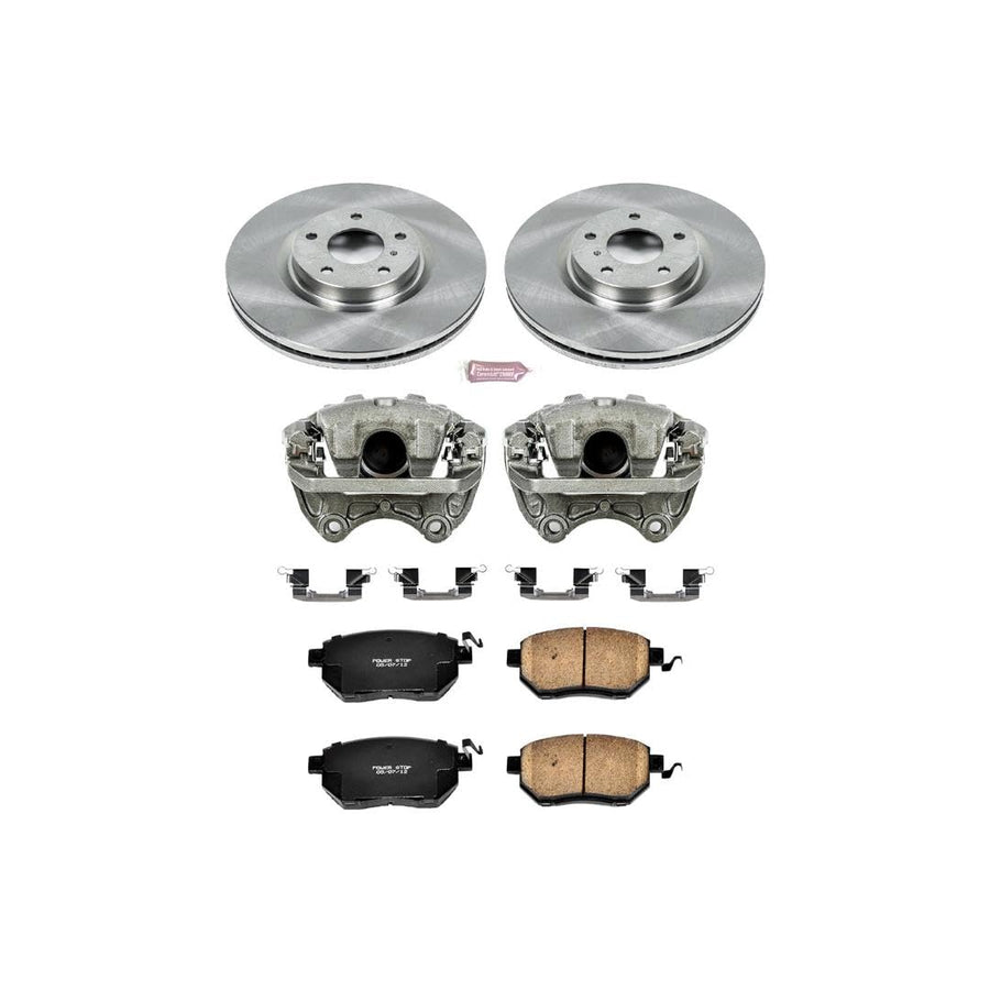 Power Stop KCOE116 1-Click OE Replacement Brake Kit with Calipers For Nissan Maxima Autospecialty 2007-2008 [Model Specific]