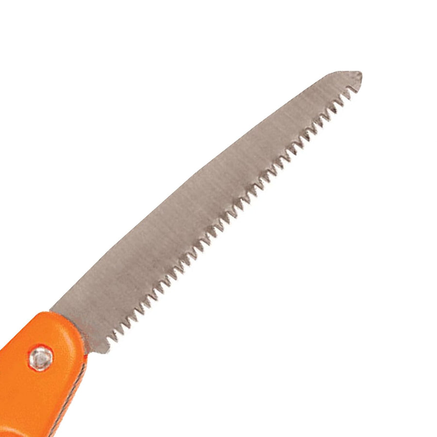 Folding Muddy Saw - 7-inch Serrated Steel Blade Compact Durable Lightweight Portable Versatile Outdoor Hunting Hiking Handsaw with Ergonomic Handle & Secure Locking Mechanism