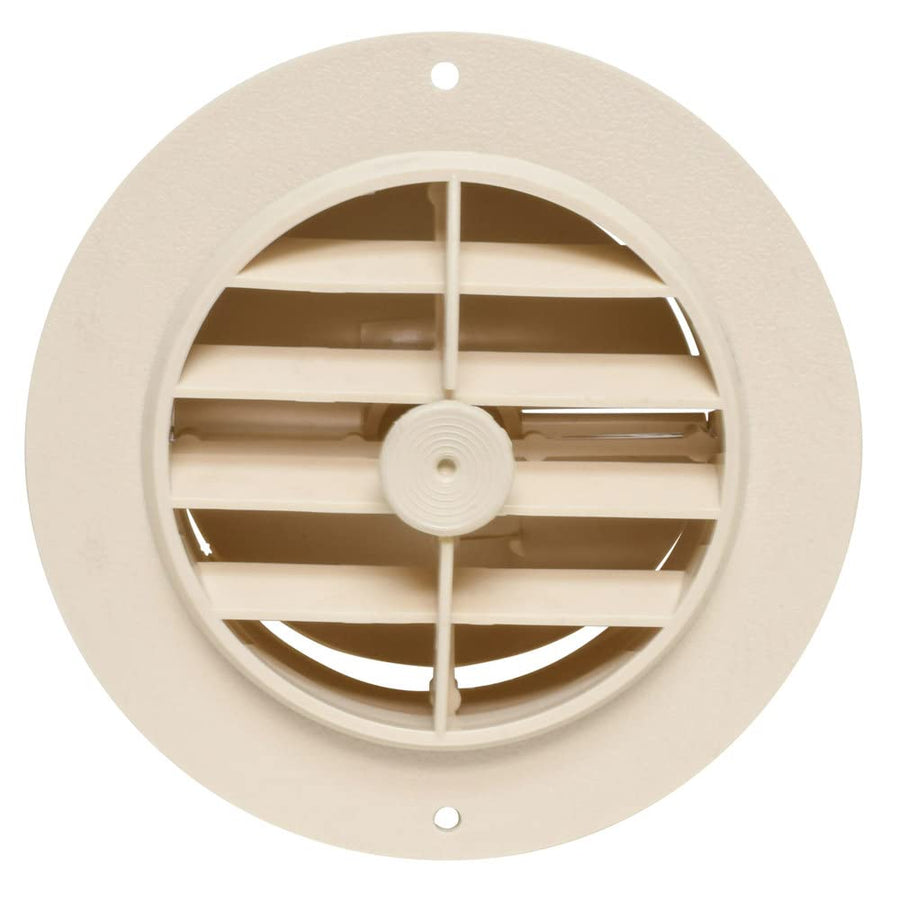 Beige Valterra A10-3349VP Rotating Heat and A/C Register with Damper (4" ID, 5-3/8" OD)