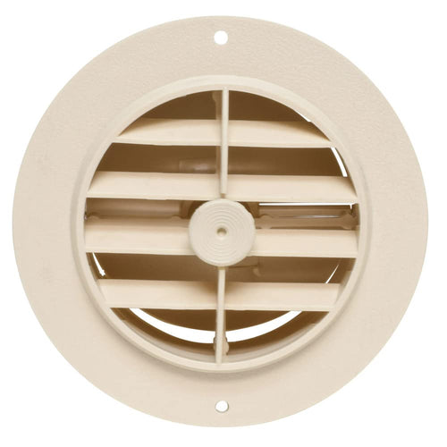 Beige Valterra A10-3349VP Rotating Heat and A/C Register with Damper (4" ID, 5-3/8" OD)
