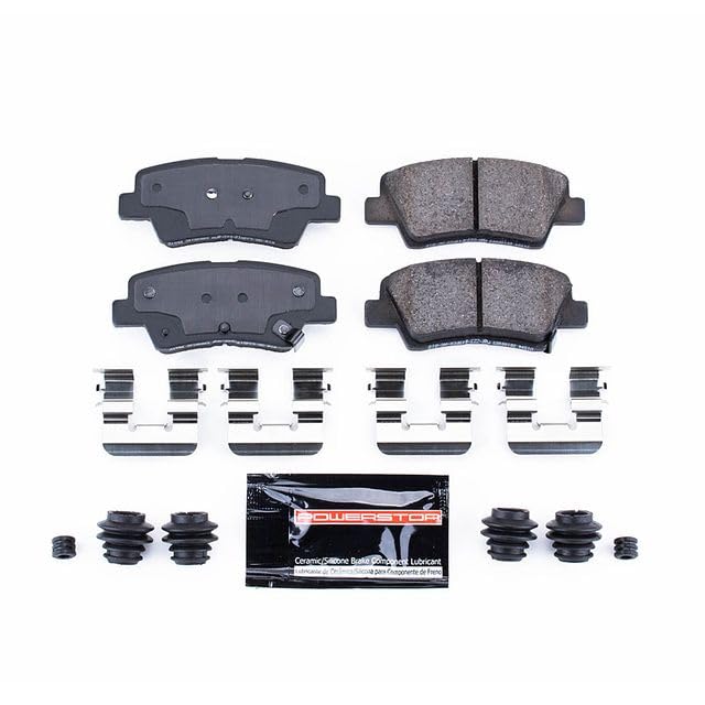 Power Stop Z23-1594 Brake Pads Rear Ceramic For Elantra GT, Kona Electric, Son, Veloster, Velos, Veloster, Cadenza, Forte, Forte Koup, Forte5, Forte5, Niro EV, Opt, Soul, Soul EV [Model Specific]