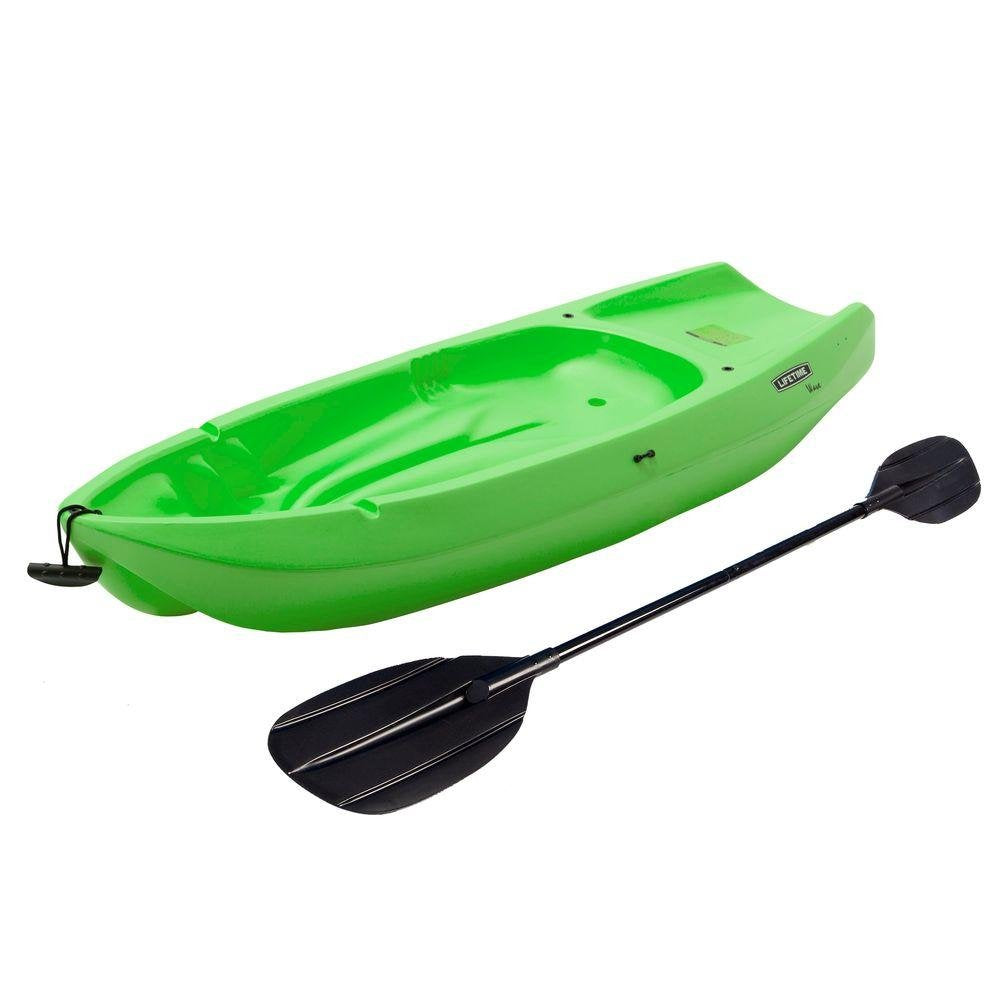 Youth Wave Kayak LIFETIME with Paddle, 6 Feet, Green