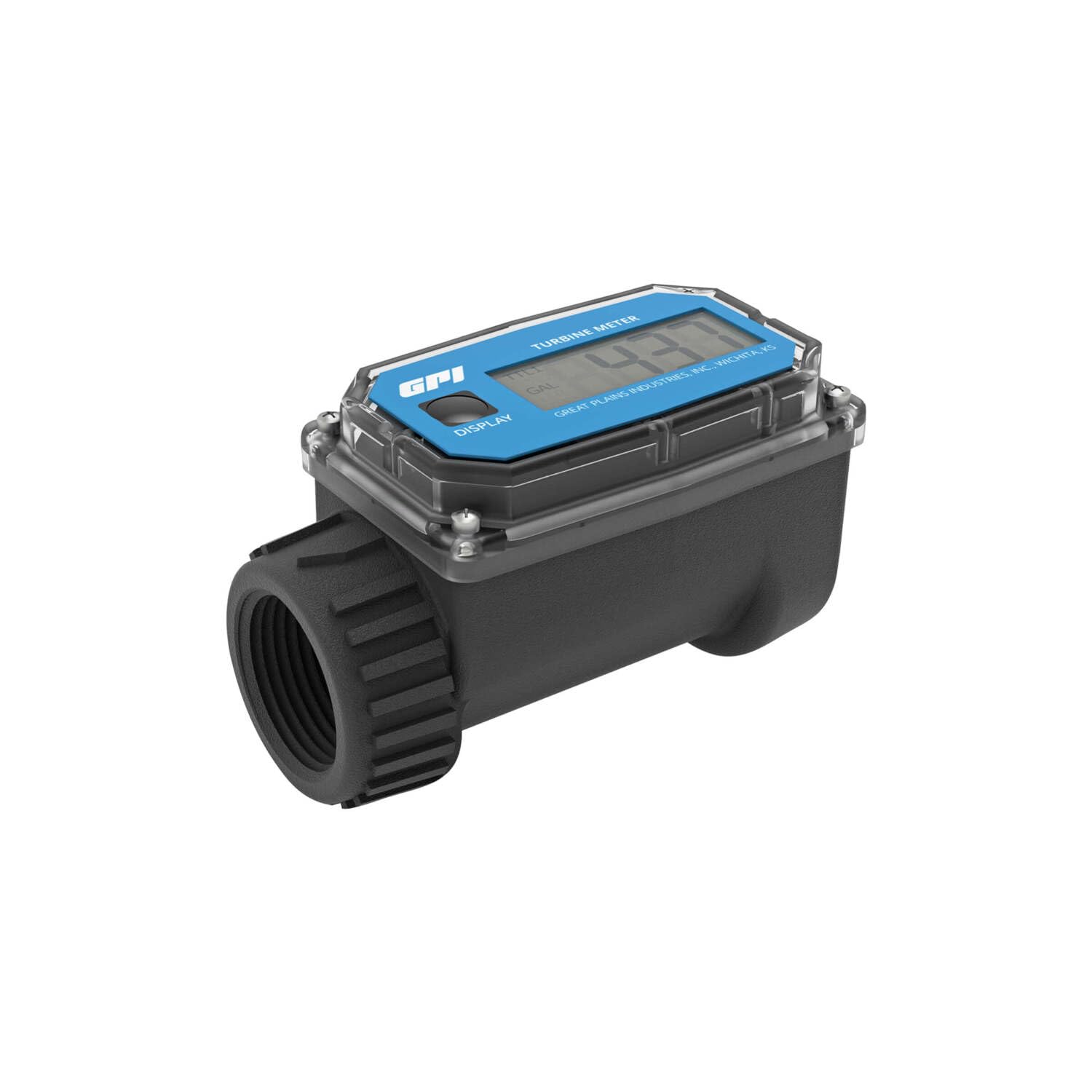 01N Series GPI Turbine Flow Meter for Water, Nylon Body, 3-30 GPM (113255-4)