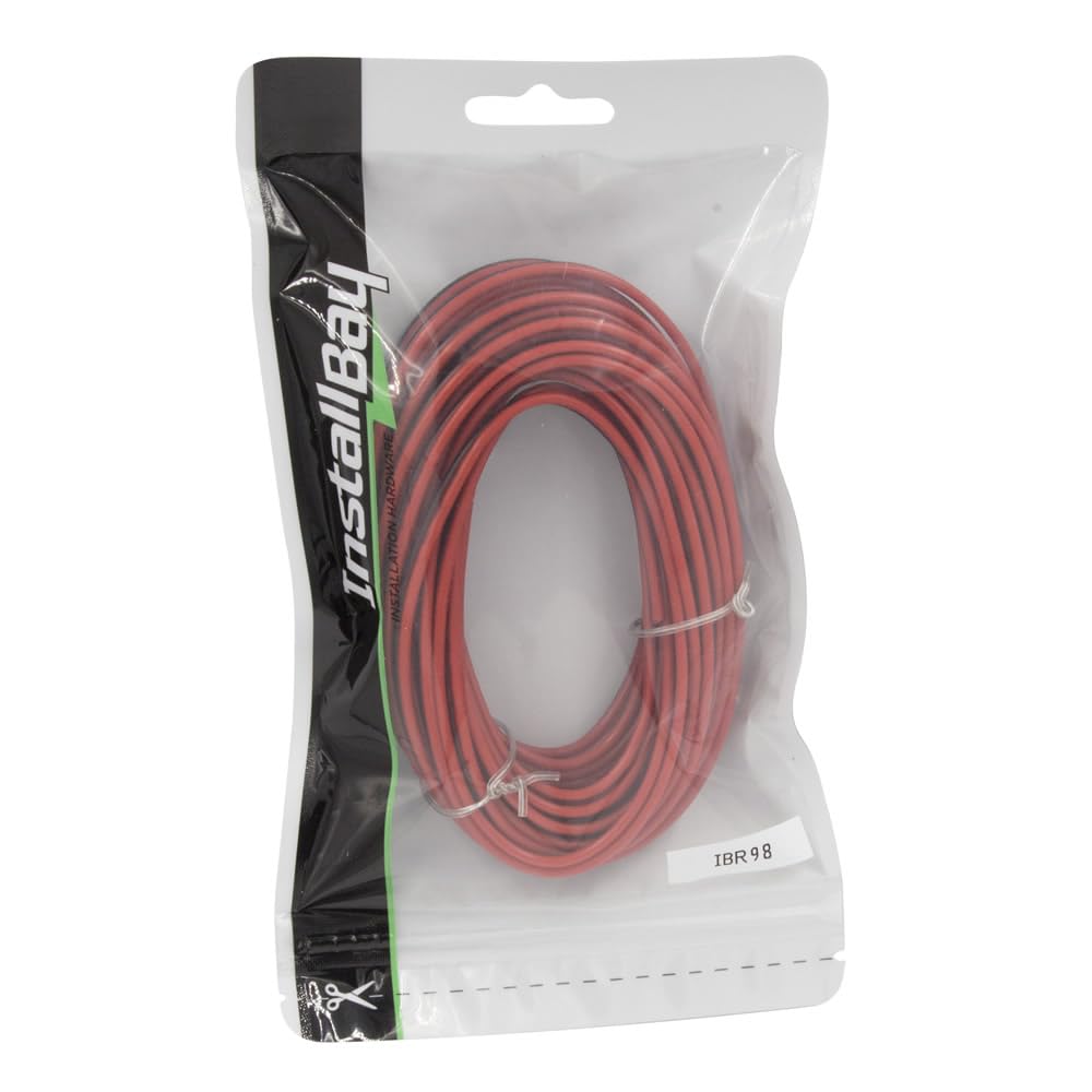 Copper Speaker Wire InstallBay 18Ga Black/Red - 25 Feet