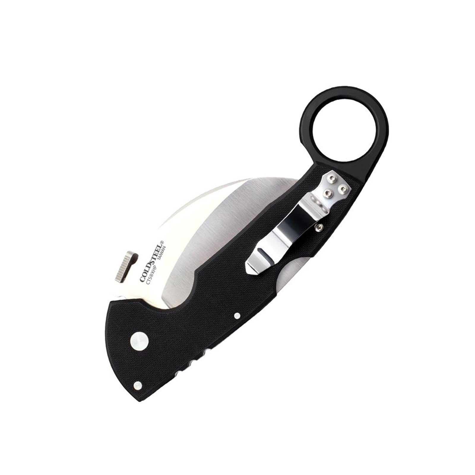 Cold Steel 3" Tiger Claw S35VN Razor-Sharp Serrated Blade 6" Easy-to-Grip G-10 Handle EDC Tactical Folding Knife with Tri-Ad Lock