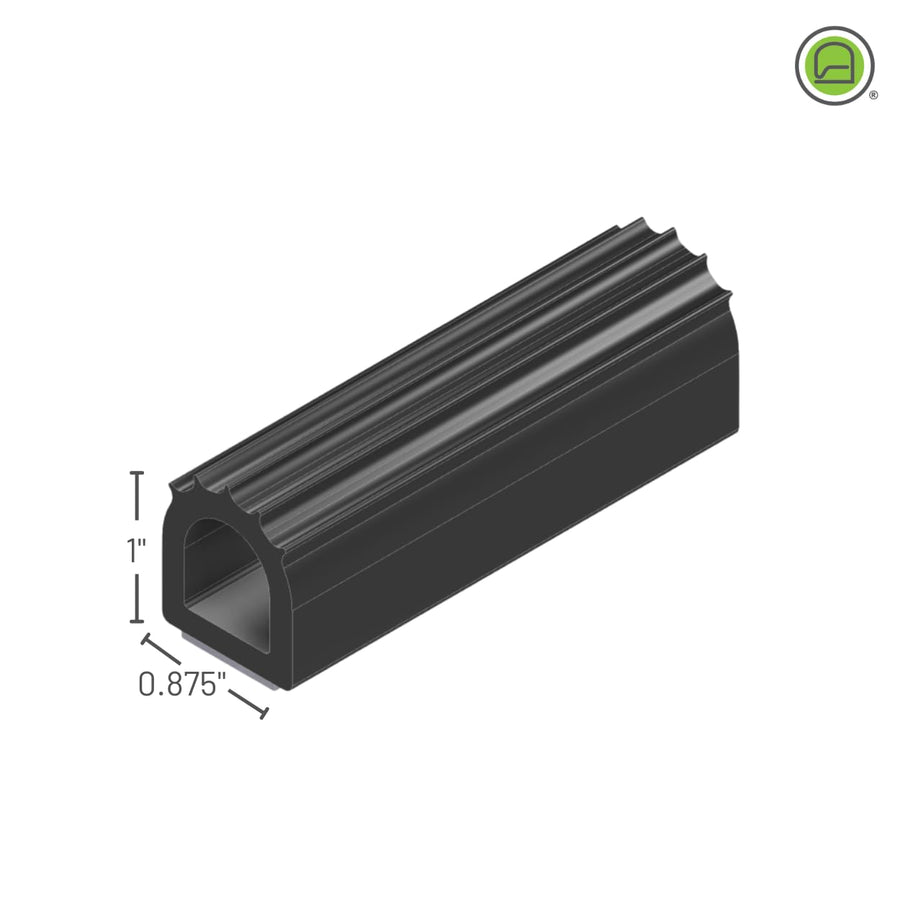 Ribbed D Seal (1” H x 0.875” W) Flip 'N Seal® (40ft) (34904)