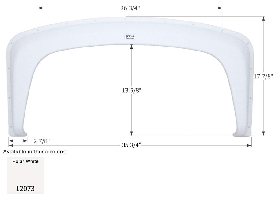 Fender Skirt ICON, Single, Gulf Stream, FS2073, Polar White