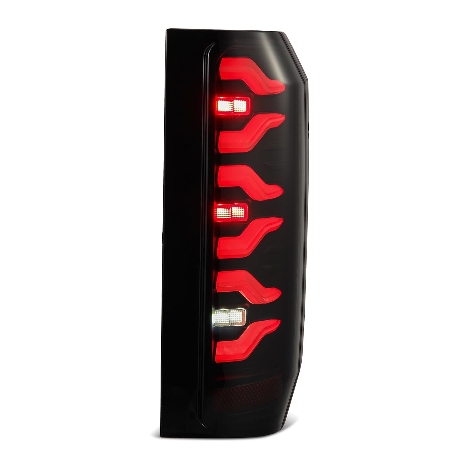 For Alpharex 87-96 F-Series F150 F250 F350/Bronco LUXX-Series LED Tail Lights Black