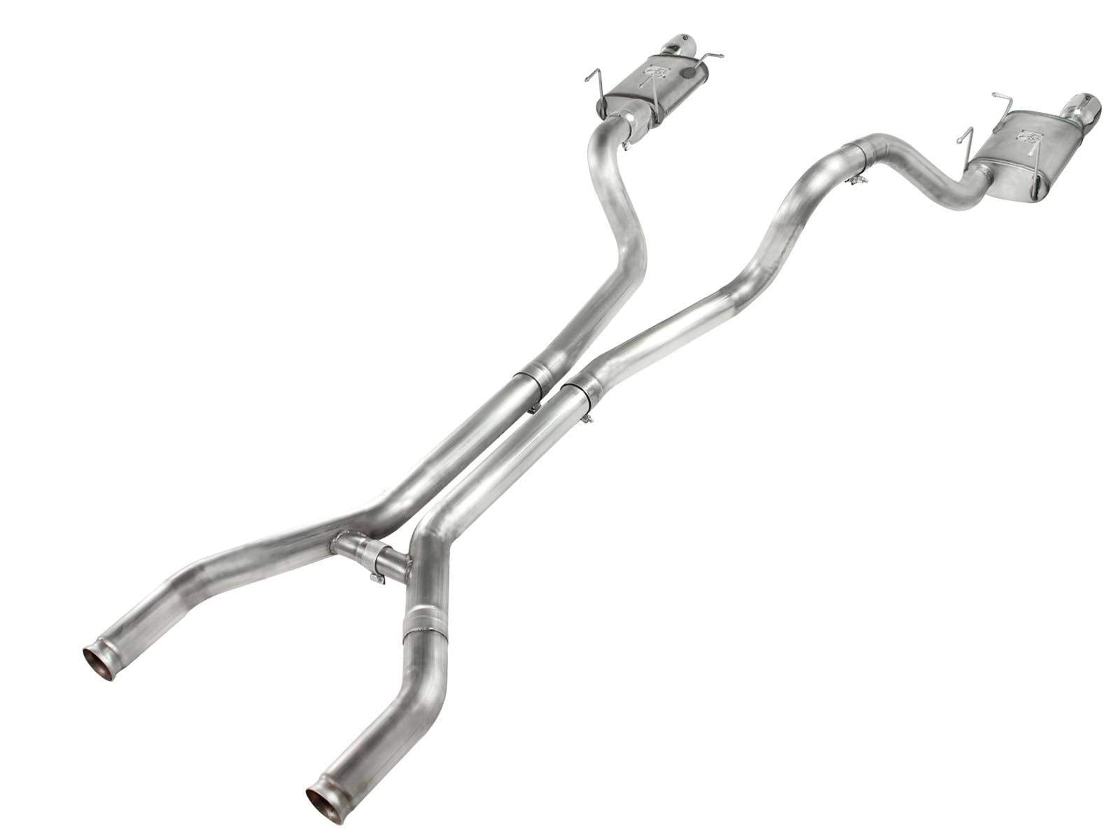 3" aFe (49-43049-P) Stainless Steel Cat-Back Exhaust System with Polished Tip for Ford Mustang GT