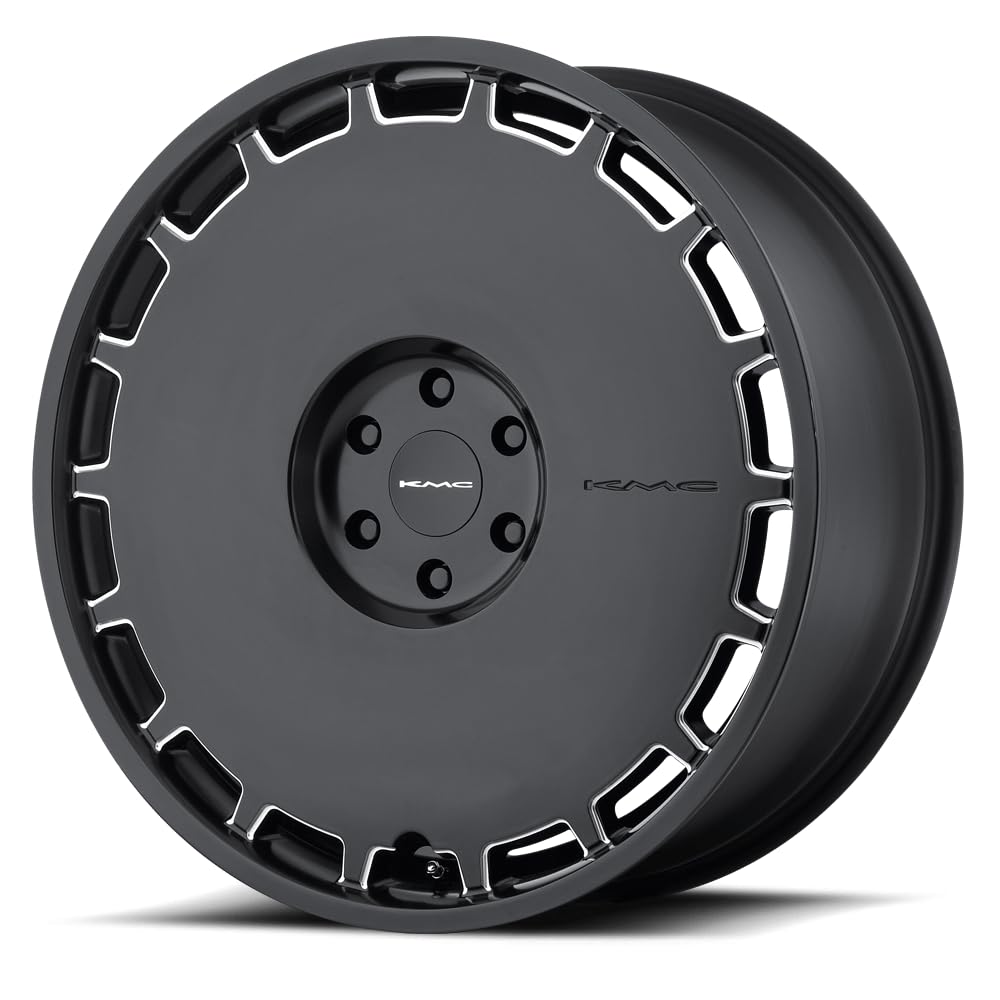 KMC SKILLET Wheel Satin Black Milled (22 x 9. inches /0 x 72 mm, 38 mm Offset)
