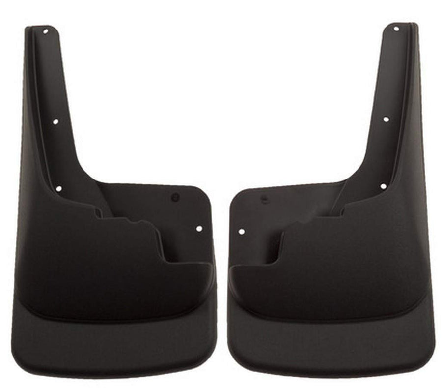 Front Mud Guards - Husky Liners | 2008-2010 Ford F-250/F-350 w/Single Rear Wheels & w/o OEM Fender Flares, Front Set - Black, 2 Pc | 56641