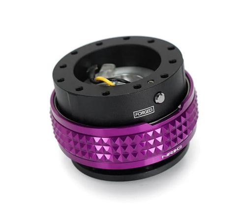 NRG Innovations Gen 2.1 NRG-SRK-210BK-PP Race Steering Wheel Quick Release Kit Adapter, Black Body/Purple Pyramid Ring