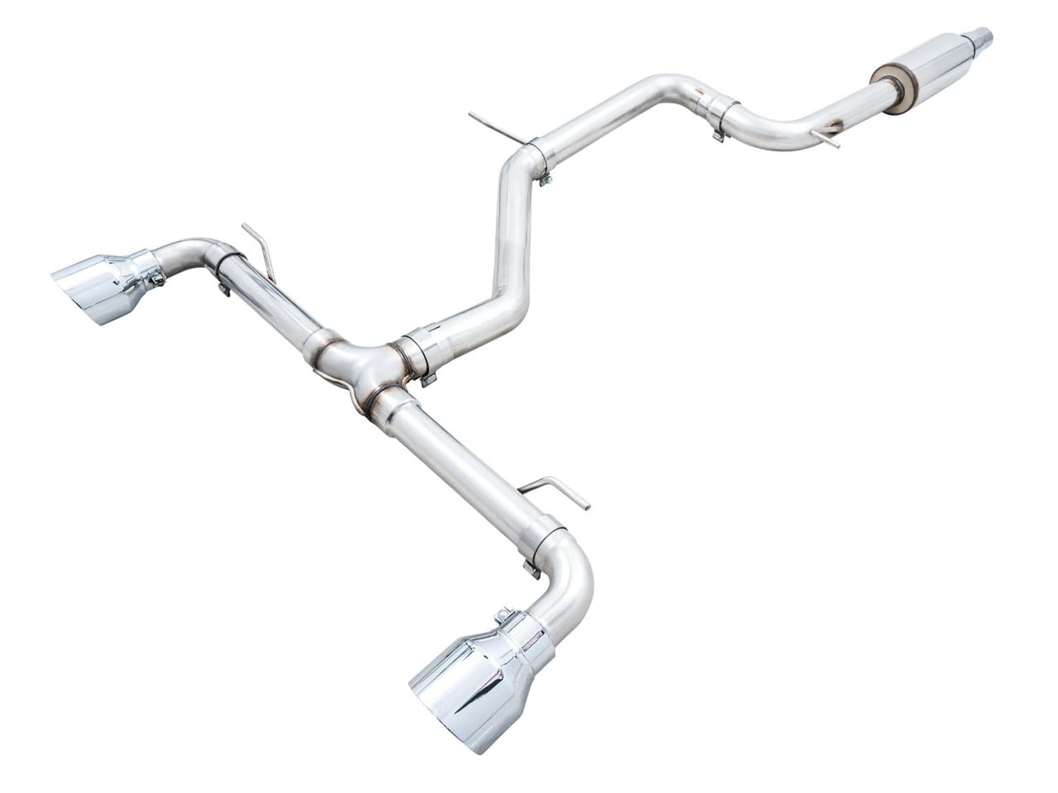 AWE 2022 MK8 VW GTI Track Edition Exhaust - Chrome Silver Tips