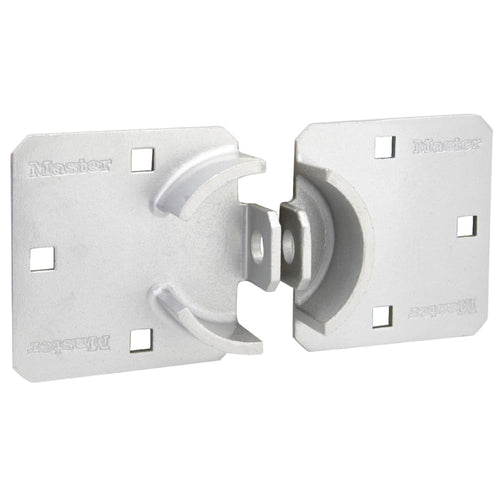 Master Lock Hasp Lock Chrome, Heavy Duty Hidden Shackle Lock and Hasp, Solid Steel Lock for Trucks, Trailers, or Vans, 9 Inches Wide, 770