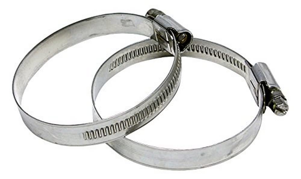 HPS Performance Stainless Steel EMSC-130-150x2 Embossed Hose Clamps SAE 88, 5-1/8" - 6" (Pack of 2)