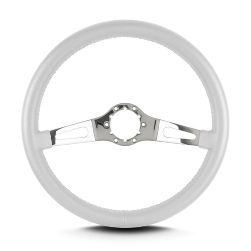 Teardrop Lecarra 63710 14" Polished Standard Grip White 2 Spoke