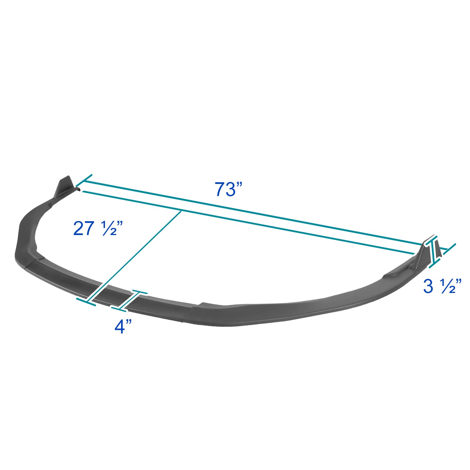 Matte Black Spec-D Tuning Front Bumper Lip Compatible with 2013-2015 Lexus ES