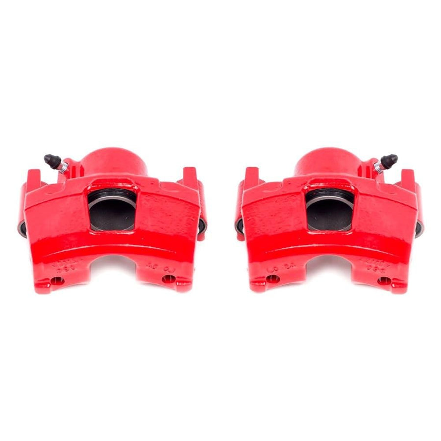 Power Stop S4356 Front Pair of High-Temp Red Powder Coated Calipers For Skylark, Beretta, Cavalier, Corsica, Olds Achieva, Olds Cutlass Calais, Grand Am, Sunbird, Sunfire [Model Specific]