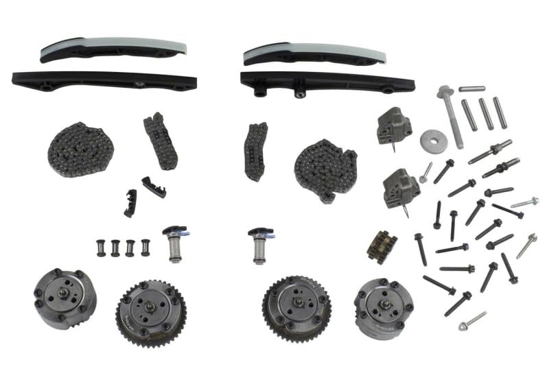 Ford Camshaft Drive Kit, Camshaft Chains/Chain Guides/Hardware/Tensioners/Tensioner Arms/Sprocket/VCT Phasers, Ford Coyote, Ford Mustang 2011-14, Kit (M-6004-A504)
