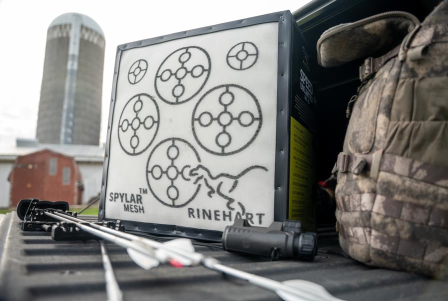 Speed Rinehart Unlimited Target | High-Velocity Crossbow Target with Patented Spylar Construction | 27-Zone Design for Fast Bolt Removal | Made in USA
