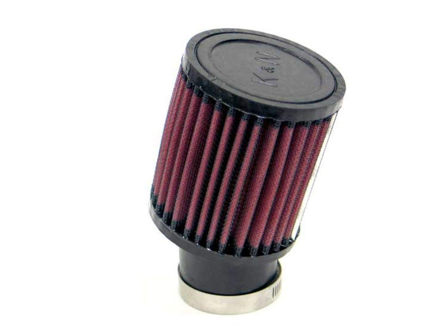 High-Flow K&N Original Lifetime Universal Clamp-On Air Filter: High Performance, Premium, Washable: Flange Diameter: 1.9375 In, Filter Height: 4 In, Flange Length: 2 In, Shape: Round, RU-1400