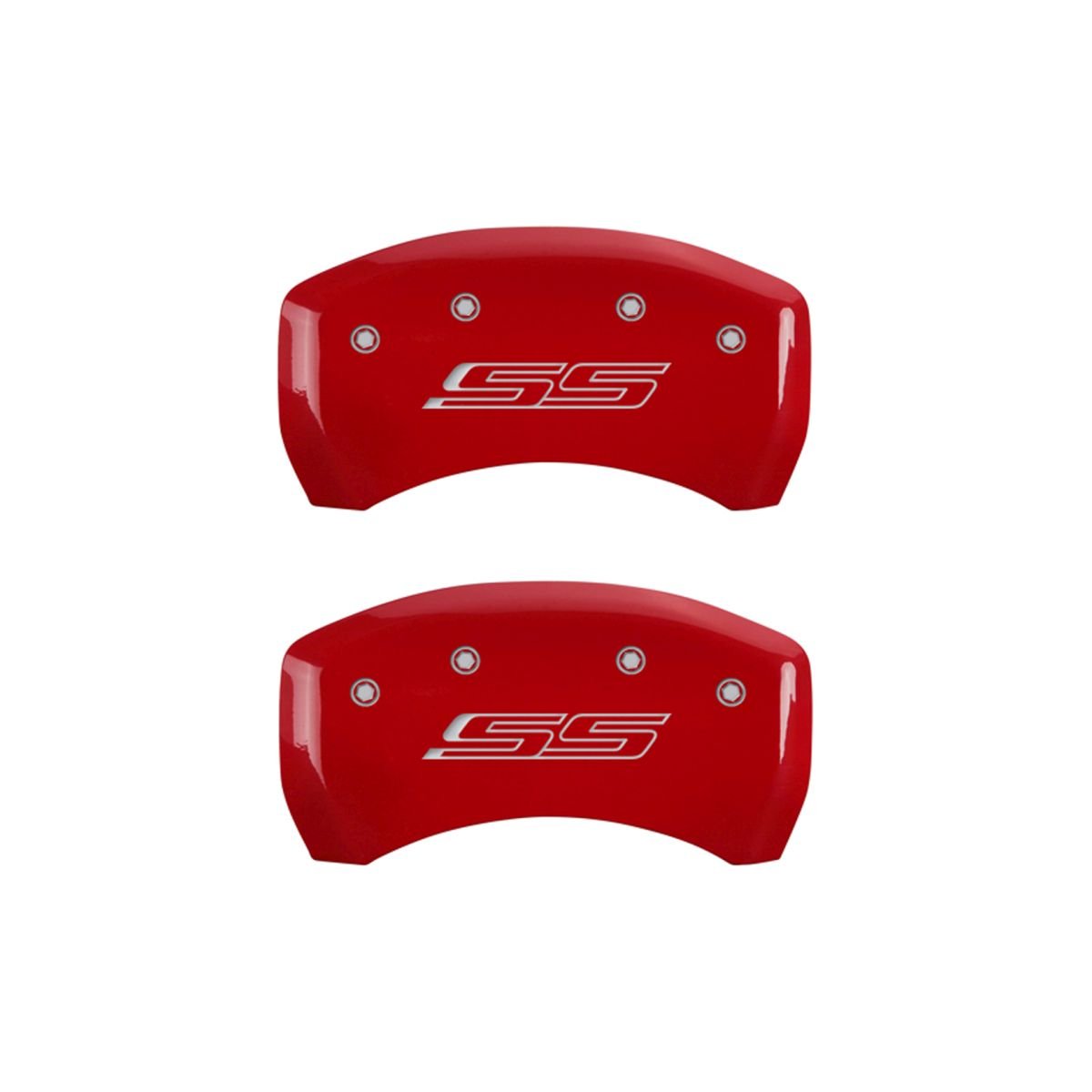 MGP Caliper Covers Red 14231SSS5RD Generation 5 & Camaro Caliper Covers - Engraved Front & Rear44; Set of 4