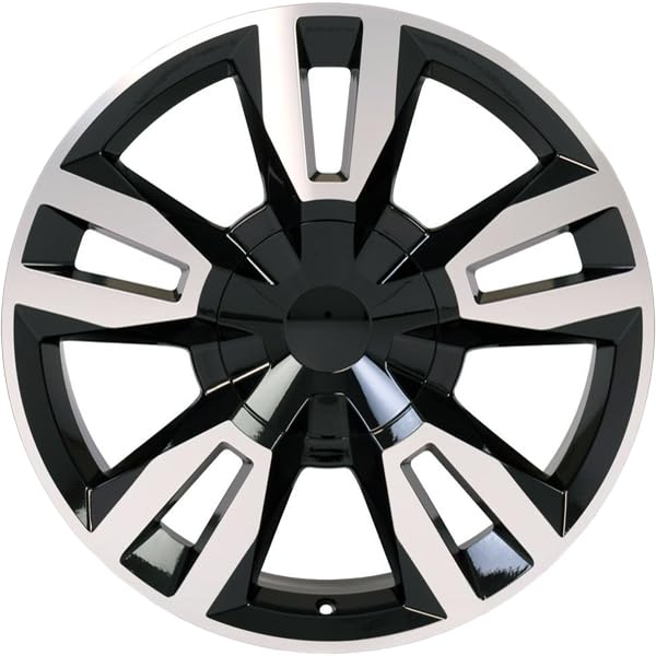 Black Machined Wheel OE Wheels LLC CV40-22090-6550-24MB Painted (22 x 9. inches /6 x 139 mm, 24 mm Offset)