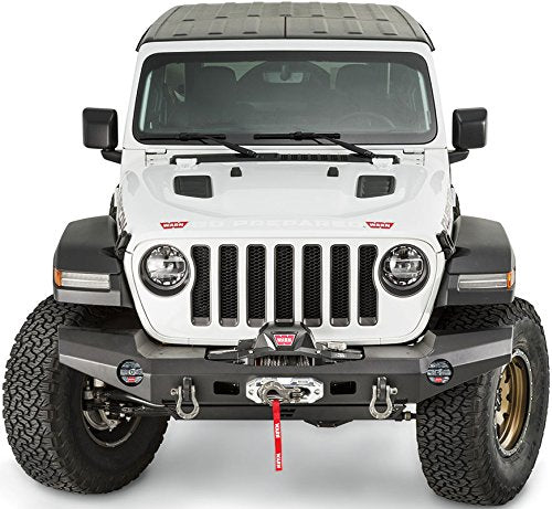 Full-Width WARN Front Bumper for Jeep JL Wrangler, Without Grille Guard Tube