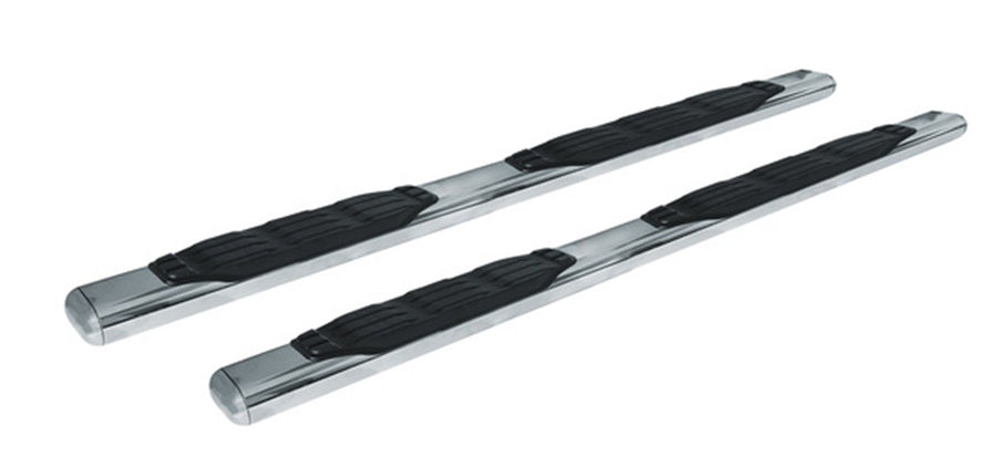 5" Oval Go Rhino 1000 Series Sidesteps & Brackets | Stainless Steel, Polished | 105403580PS | Fits 2015-2024 Chevrolet Colorado & GMC Canyon Crew Cab Pickup