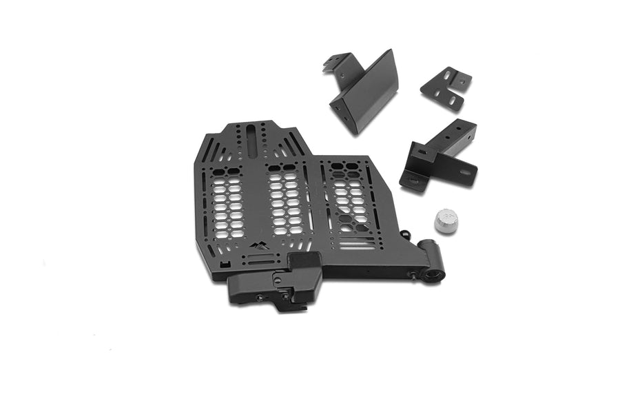 Rugged Ridge Molle Panel WingMate Passenger Side for Jeep Gladiator JT | Heavy Duty, Textured Black, Steel | 11540.44 | Fits 2020-2024 Jeep Gladiator JT w/Rear WingMate Bumper (Part # 11540.38)