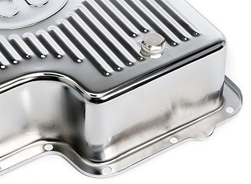 FORD C4 TRANS-DAPT PERFORMANCE CHROME STEEL FINNED EXTRA CAPACITY TRANS. PAN (9109)